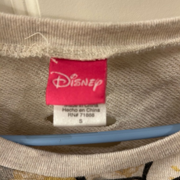 Women’s Disney Cream Minnie Mouse Floral Raglan Shirt Size Small - Picture 3 of 4